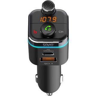 Savio TR-12 - Bluetooth hands-free car kit / FM transmitter / charger for mobile phone