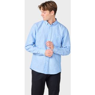 Klitmøller Collective - Benjamin linen shirt - Blue melange - XXL