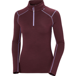 Helly Hansen Women's LIFA® Merino Midweight Half-Zip Base Layer Skiundertrøje Dame - Hickory / Coral Almond - Hickory / Coral Almond / L