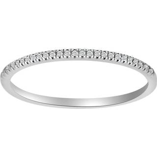 Siersbøl Heart alliancering i 14 kt hvidguld m i alt 0,05 ct