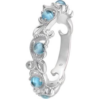Mads Z - Vintage Blooming ring i sterlingsølv m. London blue topas.