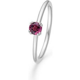 Mads Z - Poetry Solitaire ring m. rød granat i sølv