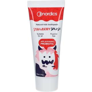 Naturlig Børnetandpasta Nordics Strawberry Splash 50 ml