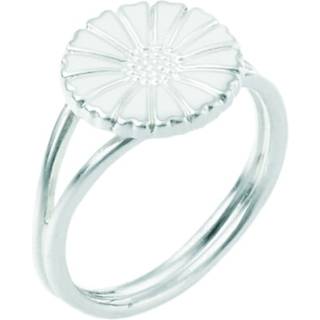 Lund Copenhagen marguerit ring 11 mm - sølv/hvid - 907011-H