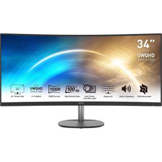 MSI PRO MP341CQDE computerskærm 86,4 cm (34") 3440 x 1440 pixel UltraWide Quad HD Sort