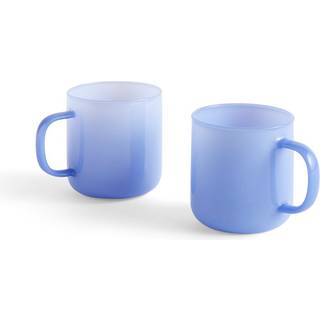 Hay Tea And Coffee - Borosilicate Mug, set of two in Light blue Borosilicate glass