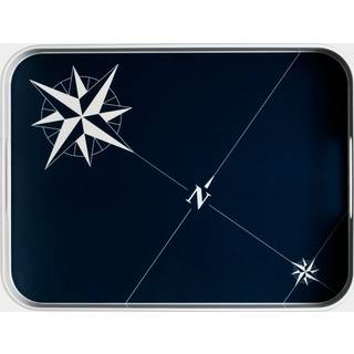 Serveringsbakke i melamin Marine Business Northwind, non-slip, hvid/blå, 30 x 40 cm