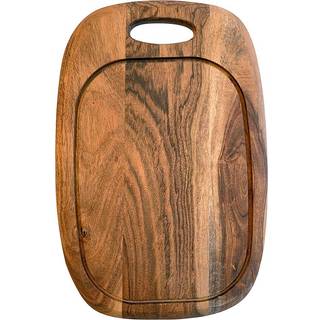 DACORE Skærebræt oval 28 x 42 cm m/saftrille cm akacietræ
