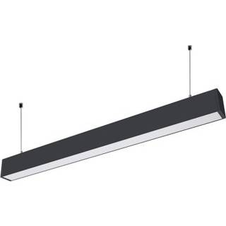 V-Tac 40W LED nedhængt loftarmatur - 120cm, 230V, inkl. lyskilde, 1-10V dæmpbar, UGR 19 - Dæmpbar : 0-10V dæmpbar, Farve på hus : Sort, Kulør : Varm