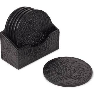 Croco Coaster | 6 stk. | Kalvelæder | D10 cm