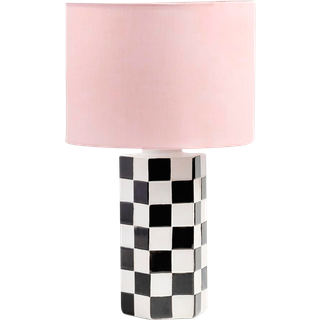 Bordlampe Check med skakternet mønster