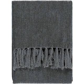 Yard Yard Harri Herringbone Frynsede 100% Bomuld Sengetæppe