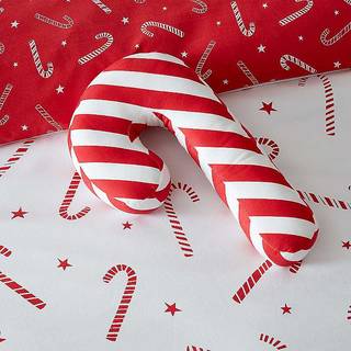 Catherine Lansfield Catherine Lansfield Red Christmas Candy Cane Fleece Shaped Cushion