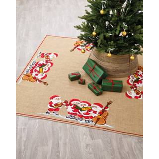 Permin Julebroderi - Nisse orkestret 172x172cm Lav dit eget smukke juletræstæppe med dette broderikit Det færdige broderi måler 172x172cm.