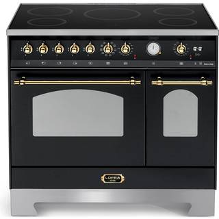 Dolce Vita - Induktionskomfur 90 cm (2 ovne) (Sort/Messing) - Til indbygning i kogeø