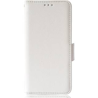 Alcatel 1S (2021) / 3L (2021) PU Litchi Læder Flip Cover m. Pung - Hvid