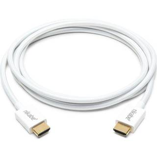 Nikabe Tynd HDMI 2.1-kabel - 8K/60 Hz & 4K/120 Hz - Hvid - 2 m