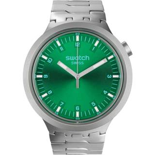 Swatch Big Bold Irony Forest Face Quartz Green Dial Stainless Steel Bracelet Unisex Watch SB07S101G