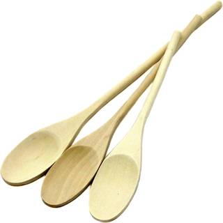 Chef Craft Select Maple Solid Spoon Set 10 12 14 tommer 3 stykker sæt naturligt