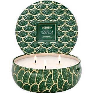 Voluspa 3-Wick Candle Decorative Tin Noble Fir Garland 340g