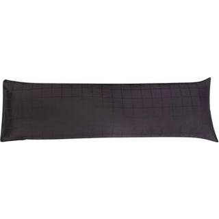 Pudebetræk 50x150 cm - Blødt, jacquardvævet bomuldssatin - Check sort - By Night pudebetræk