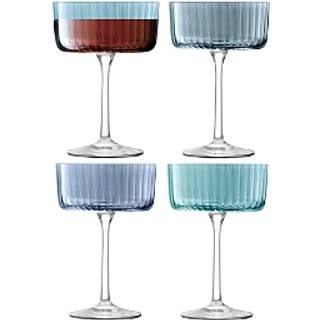 LSA International Glassware - 'Gems' champagne and cocktail glass, set of four, sapphire in Blue Glass