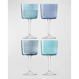 LSA International Glassware - 'Gems' wine glass, set of four, sapphire in Blue Glass