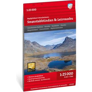 Calazo förlag Høyfjellskart Jotunheimen: Smørstabbstindan & Leirvassbu 1:25.000 NoColour, OneSize
