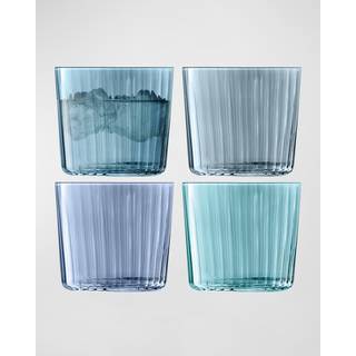 LSA International Glassware - 'Gems' tumbler, set of four, sapphire in Blue Glass