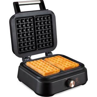 Berlinger Haus - Elektrisk Vaffelmaskine 1500W - Justerbar termostat - Black Rose Edition