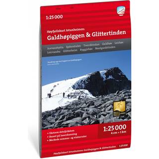 Calazo förlag Høyfjellskart Jotunheimen: Galdhøpiggen & Glittertinden 1:25 000 NoColour, OneSize