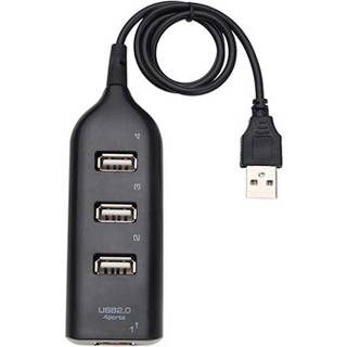 Højhastigheds 4-Ports USB Hub 2.0 - 480Mbps - Sort