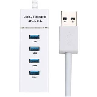 Universal 4-Port SuperSpeed USB 3.0 Hub - 25cm - Hvid