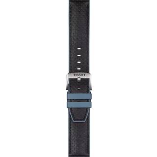 Tissot T852.046.785 Uhrenarmband 22 mm Leder/Kautschuk Schwarz-Blau