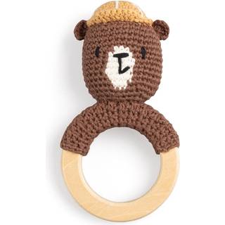 sebra Bear Hækling Ringklap Brun 0-3 Y      Unisex