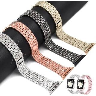 SKALO Link armbånd Bling Apple Watch 42/44/45/49mm - Sort