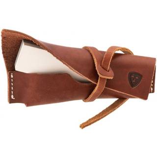 Sharpening stone in leather sheath, small
