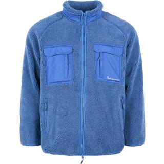 Knowledge Cotton Apparel Men's Oversized Raglan Teddy Polyester Zip Sweat Limoges, S