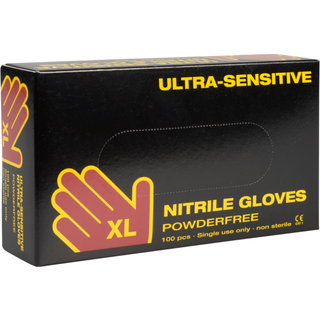 Boisen Safety Ultra Sensitive nitril engangshandske pudderfri XL sort