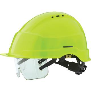 Wenaas 630719 Sikkerhedshjelm med visir, ventileret Gul Hi-Viz