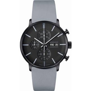 Junghans 27/4371.00 Herrenuhr Form A Chronoscope Grau/Schwarz