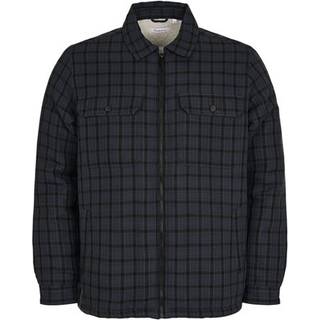 Knowledge Cotton Apparel Men's Teddy Lining Checked Overshirt Trekking Green, M