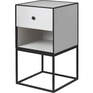 Audo Copenhagen Frame 35 Sidebord Med 1 Skuffe t - Sidebord & Aflastningsbord Melamin Lysegrå - 71074-001515