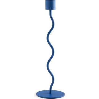 Cooee Design Curved Lysestage 26 Cm - Lysestager Rustfrit Stål Royal Blue - HI-029-06-RB