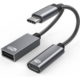 NÖRDIC USB-C hub 2 porte 1x USB-A 2.0 1x USB-C PD 3.0 60W