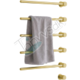 Vola T39EL/5 - 19 håndklæderadiator - poleret messing natur