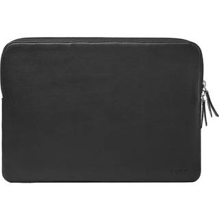 Trunk Ægte Læder Sleeve til Bærbar PC 14" (33 x 23,5 x 2 cm) - Black