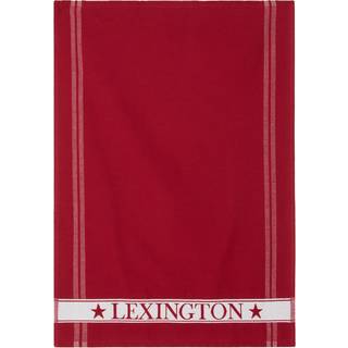 Lexington Terry køkkenhåndklæde m. strib 50x70 cm Rød-hvid