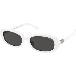 Polo Ralph Lauren Kvinde PH4198U 554487 Solbriller Acetat Hvid Grå Rund Normal