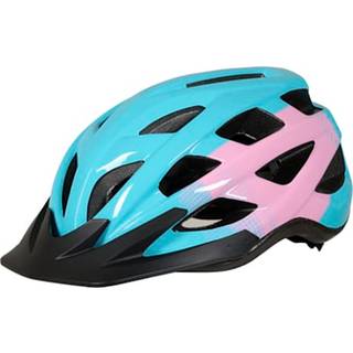 CSI cykelhjelm til børn med visir - turkis/pink (På lager i butik)